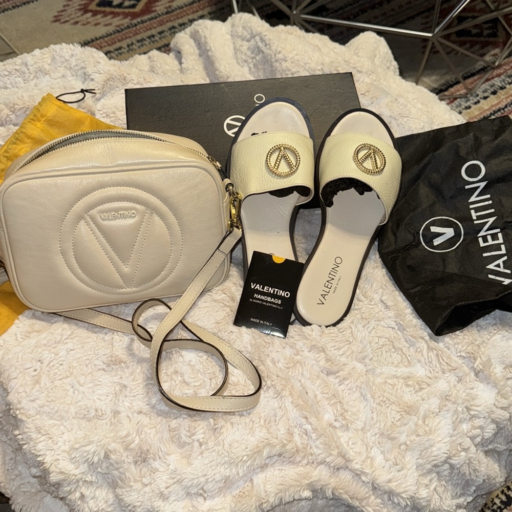 Valentino Slides with Crossbody Bundle